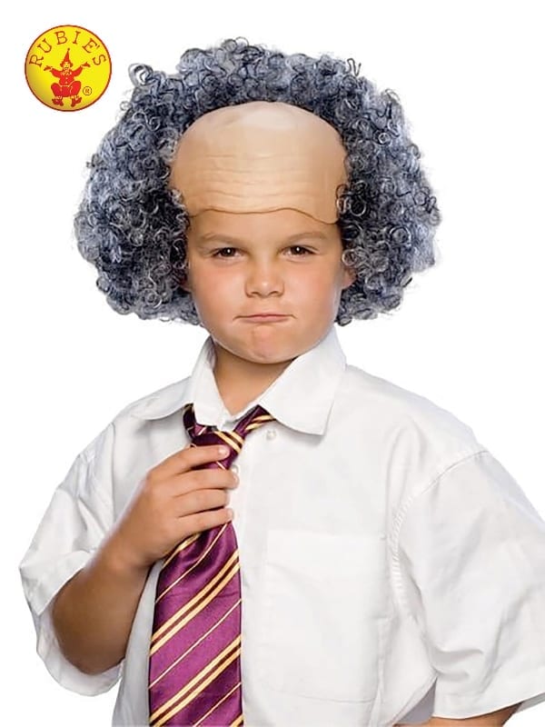 Featured image for “Bald Wig with Grey Curly Sides, Child”