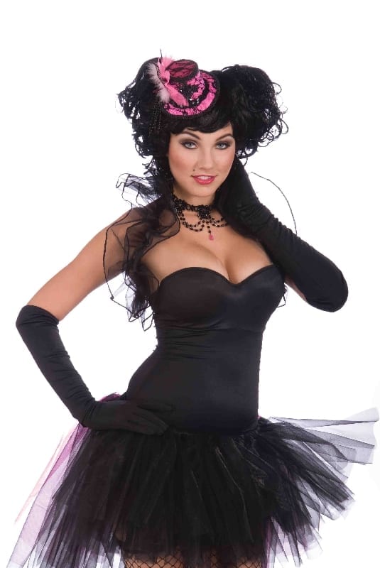 Featured image for “Burlesque Mini Hat Pink/Black, Adult”