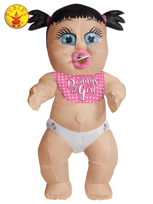 Featured image for “Daddy’s Lil Girl Inflatable Baby Costume, Adult”