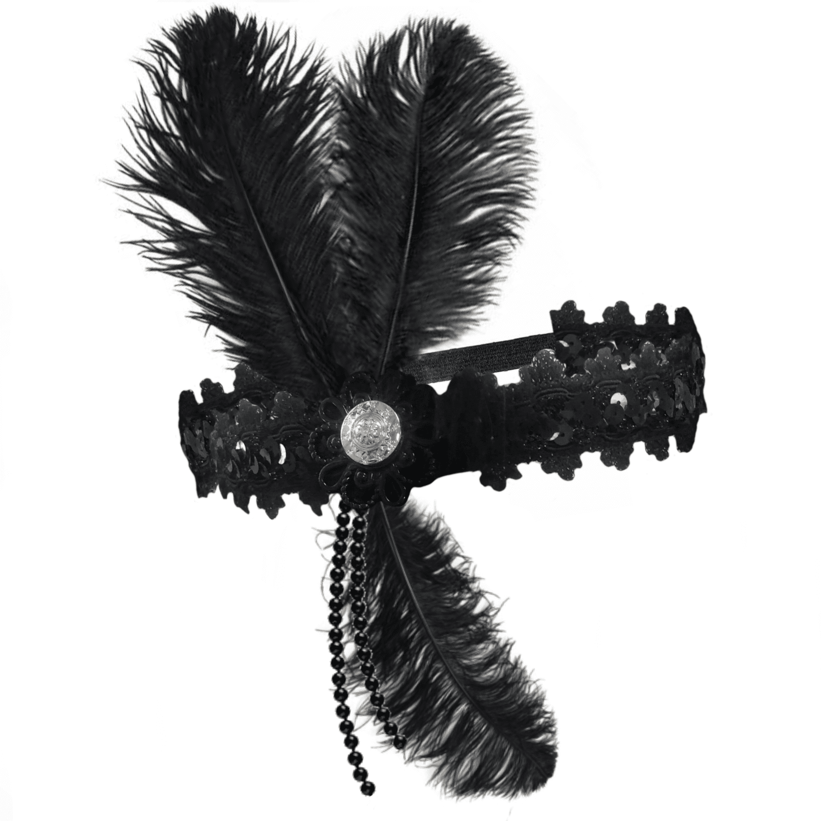 Featured image for “Flapper Headpiece (Deluxe Noir)”