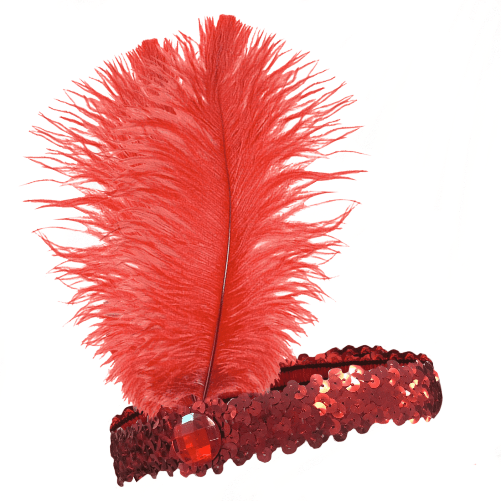 Featured image for “20s Flapper Headband Sequined (Red)”