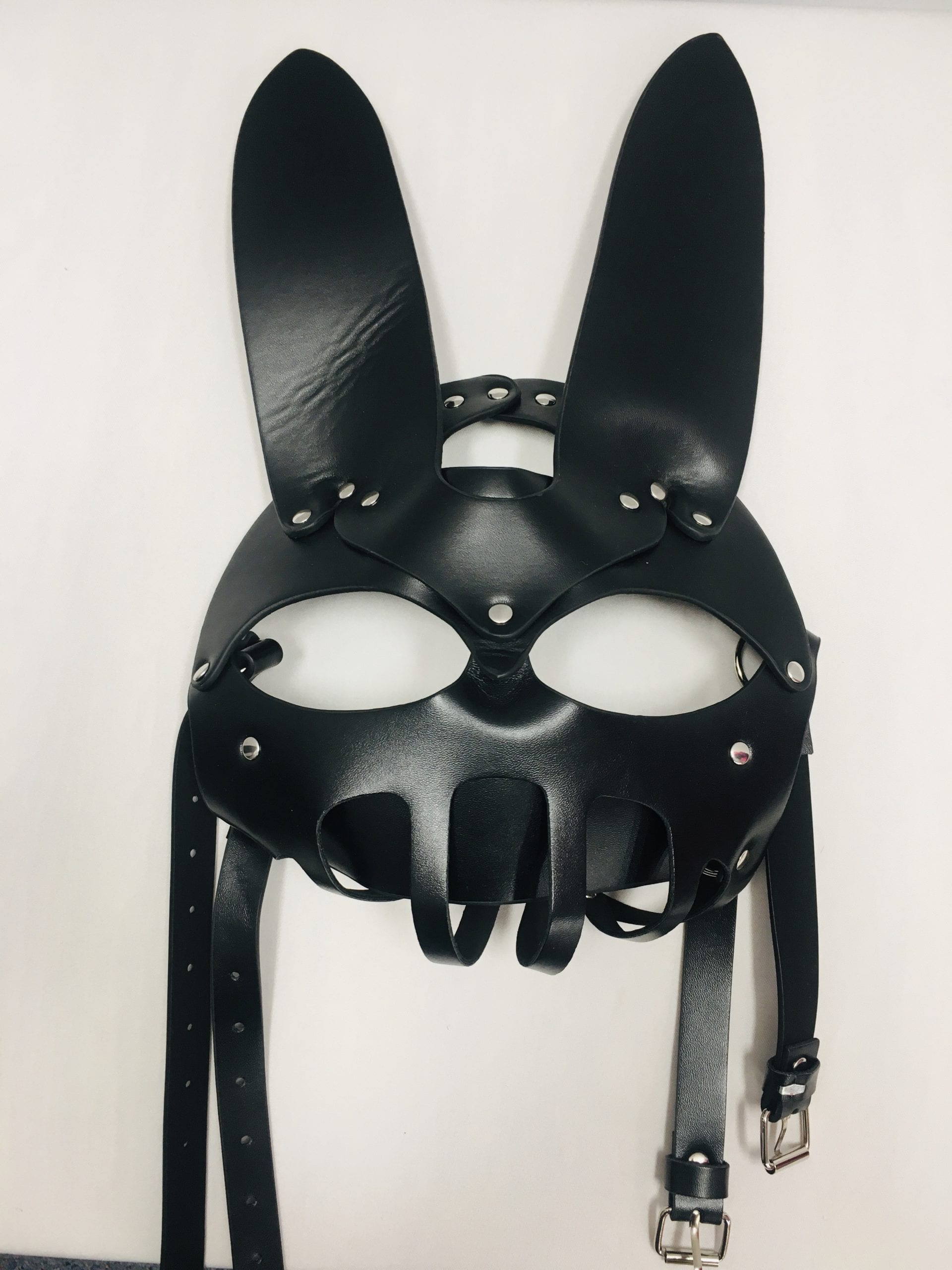 Featured image for “Black Vinyl Rabbit Mask, Adult”