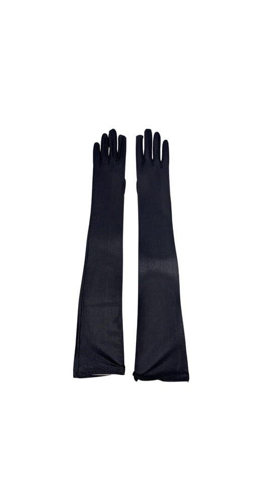Featured image for “Long Black Satin Gloves (X-Long)”