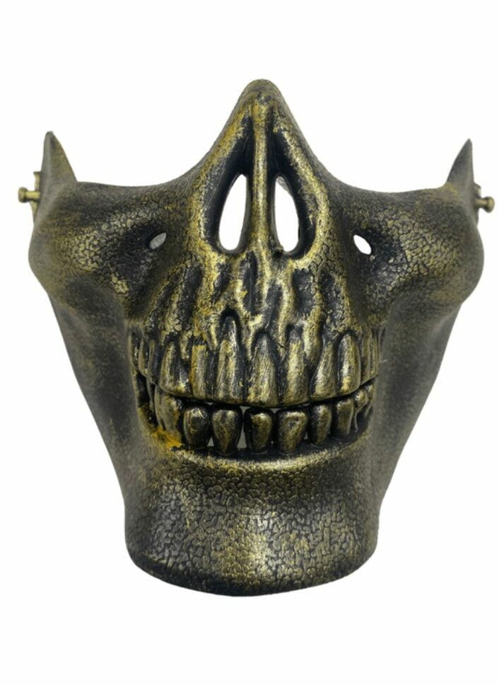 Featured image for “Skeleton Gold Half Mask”